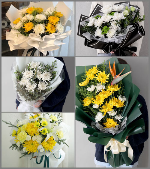 山东青岛胶州市胶莱镇王疃王家村白事花束代送